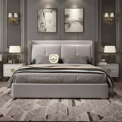 Nordic Upholstery Bed In Leatherette – Indian Nest