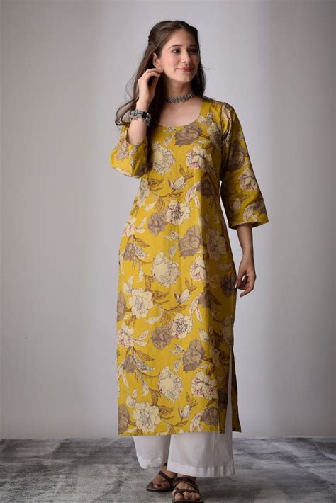 Yellow Floral Kurta – DIMPLE DESIGN STUDIO