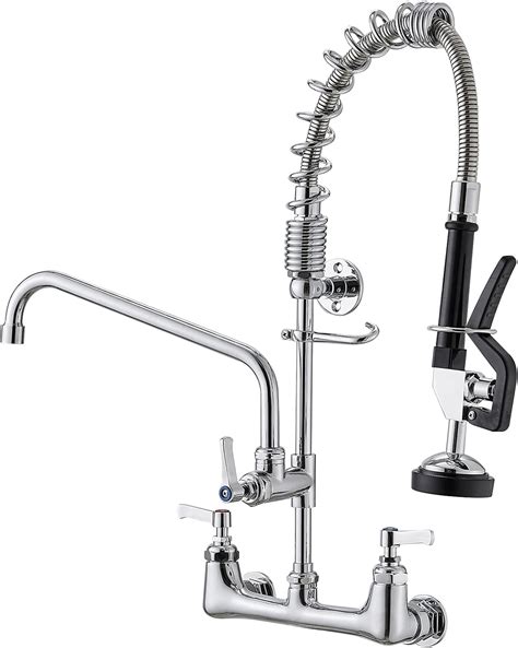 BWE Utility Sink Faucet with Sprayer, Commercial Faucet with Sprayer ...
