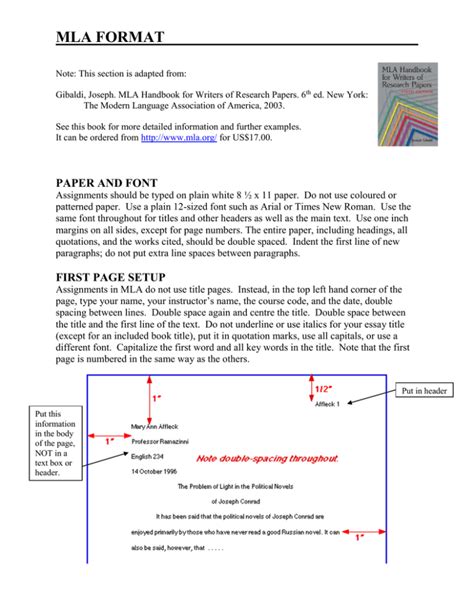 Image result for How to Do MLA Format