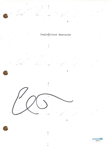 Eli Roth “Inglourious Basterds” Signed Autograph Movie Script ...