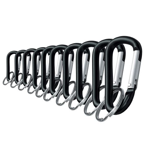 Lucky Line Large C Clip Key Chain; Black; 10 per Bag (46120) : Amazon ...