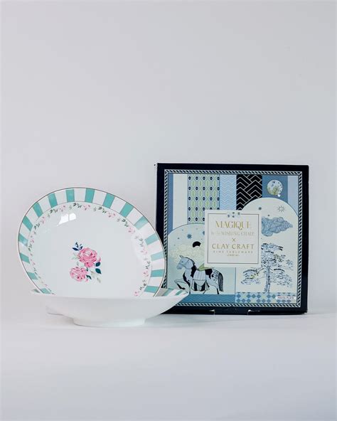 Buy Magique by The Wishing Chair: Portrait of a Rose Coupe Pasta Plates ...