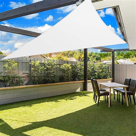 Amazon.com : SUNNY MOOD 8' x 8' x 8' White Triangle Sun Shade Sail ...