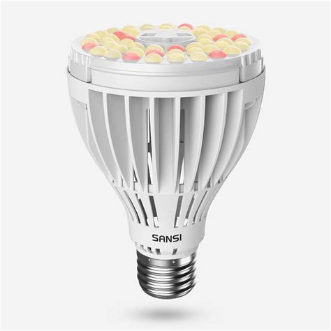 Amazon.com: SANSI 250W Equivalent LED Grow Light Bulb, PAR25 30W 5000K ...