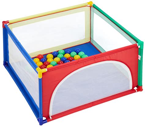 Amazon Brand - Jam & Honey Square Ball Pool (with 50 Balls) Multicolor ...