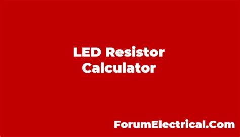 Image result for Ohms LED Formulas Calculator