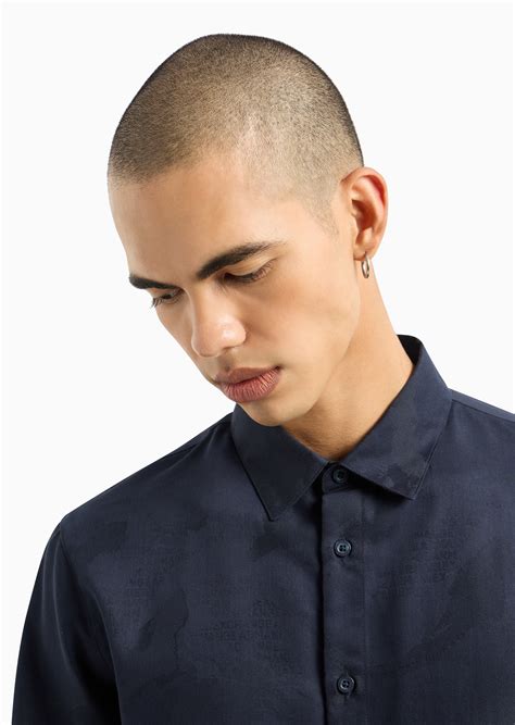 Geometric Sage Classic Neck Regular Fit Shirt