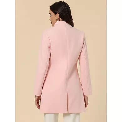 Women's Winter Stand Collar Long Sleeve Single Breasted Long Overcoat