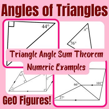Triangle Angle Sum Theorem Geometry 的图像结果