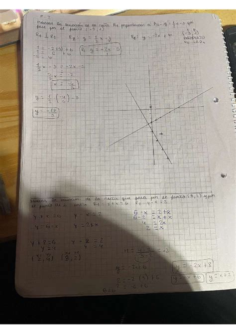 Matemáticas: Ecuaciones de Rectas y Perpendicularidad (P.I) - Studocu