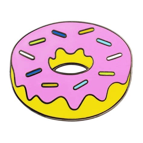 Buy REAL SIC Donut Enamel Pin - Classic Simpsons Donut Pin for ...