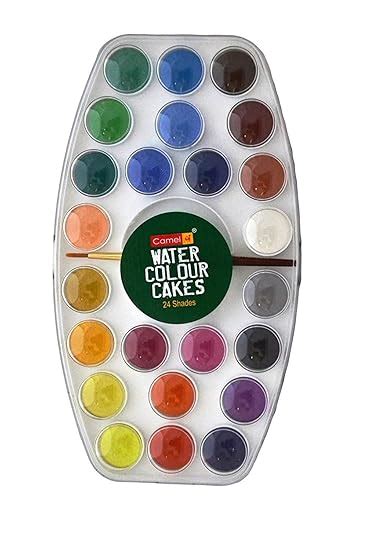 Camlin Kokuyo Student 24-Shade Water Color Paint Cake Set : Amazon.in ...