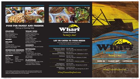 Menu for Wharf Casual Seafood Valdosta in Valdosta, GA | Sirved