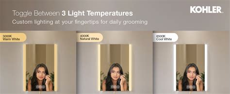 KOHLER ModernLife™ Rectangle Lighted Mirror for Bathroom | Wall-Mounted ...