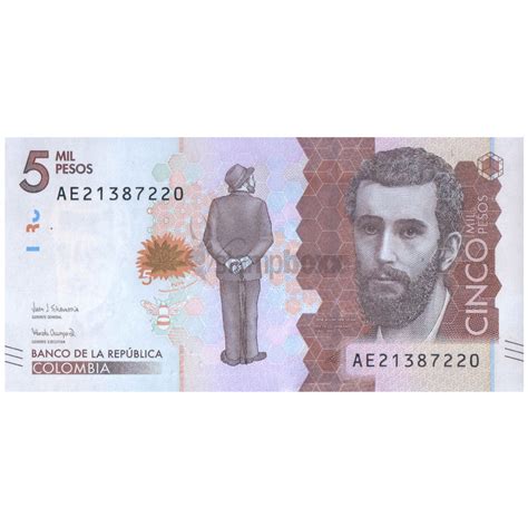 COLOMBIA 5000 PESOS 2015-2022 P-459 UNC – Stampboxx