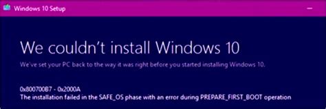 Windows upgrade error 0x800700B7- 0x2000A- Fixed