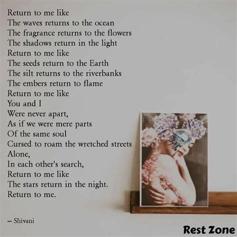 Return to me like The wav... | Quotes & Writings by shivani_being ...