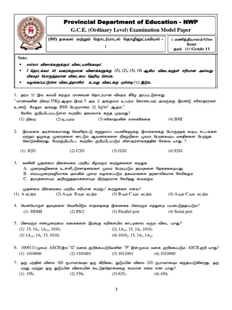 Image result for Model Paper ICT