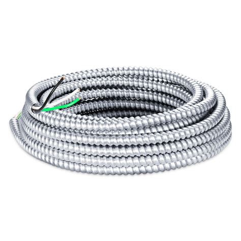 MULMART MC Cable, 25FT, 14/2 Type, MC Solid Metal Clad Cable with ...
