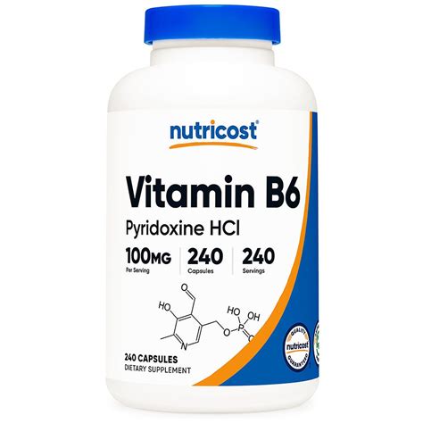 Nutricost Vitamin B6 (Pyridoxine HCl) 100 mg Capsules | Walgreens