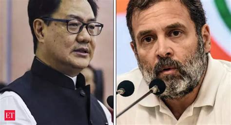 kiren rijiju: 'Rahul Gandhi just does negative politics': Kiren Rijiju ...