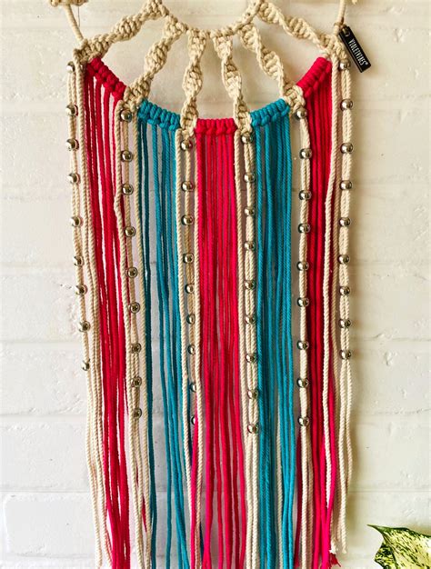 'Jasmine' spiral macrame dream catcher with ceramic hook – VioletVibes