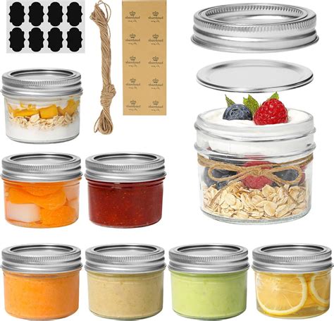 Amazon.com: KTMAMA Small Mason Jars with Lids 4oz - 8 Pack, Mini Mason ...