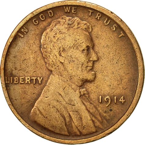 One Cent 1914 Wheat Penny, Coin from United States - Online Coin Club