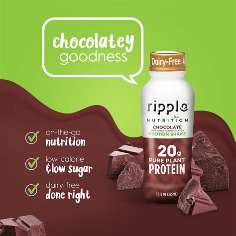 Ripple Vegan Protein Shake, Chocolate 12 Fl Oz (12 India | Ubuy