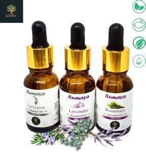 Rumaya Combo Of 3 Diluited Lavender, Rosemary & Eucalyptus Essential ...