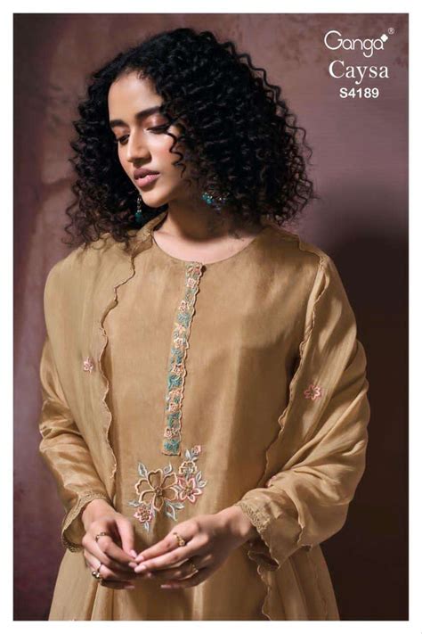 Ganga Fashion Caysa 4189 Pure Bemberg Silk Satin Dress Material - Amrah ...
