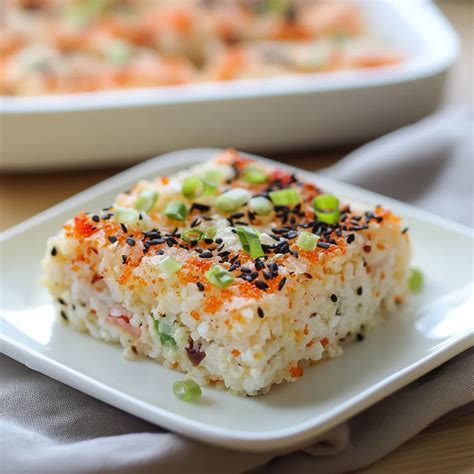 Simple Sushi Bake with Crab | Creamy Casserole - Iam Cooker