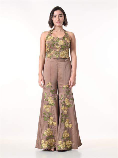BELVIE, Indo Western Sharara Set (Brown) – Kelin
