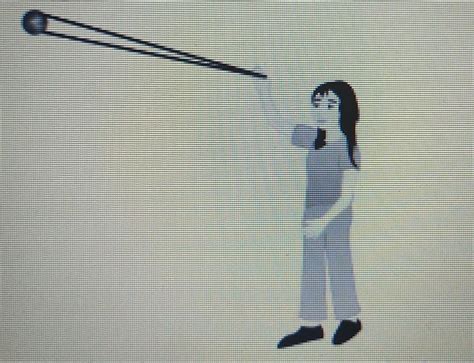 7. A student places a stone on a sling and moves it in circular motion ...