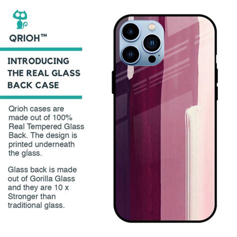 Brush Stroke Art iPhone 13 Pro Max Glass Back Cover - Flat 35% Off On ...