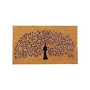 Buy Onlymat Natural Coco Coir Black and Beige Tree Design Anti-Slip ...