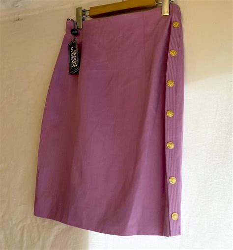 VERSACE 1980's "Purple" Linen Tight Skirt -Dead Stock!- | CARBOOTS