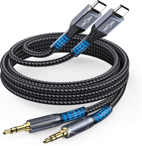 Amazon.com: LERTOSEN 2 Pack USB C to 3.5mm Audio Cable [4ft], Type C to ...
