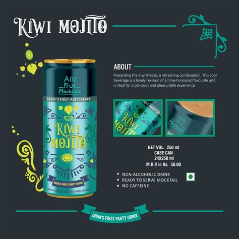 Alo Frut Kiwi Mojito 250 ml Goodness of Kiwi | Non-Alcoholic – Axiom ...