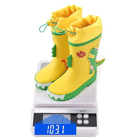 Yellow 3d Dino Waterproof Flexible Rubber Rain Gumboots for Kids ...