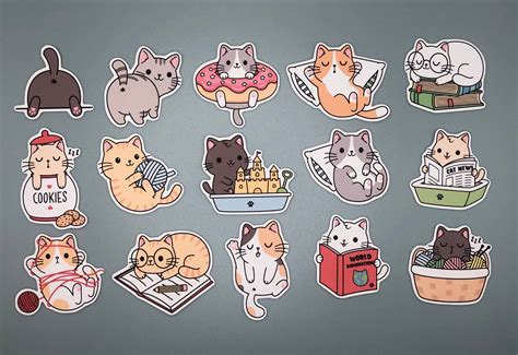 Cute Stickers Cat at William Wickens blog