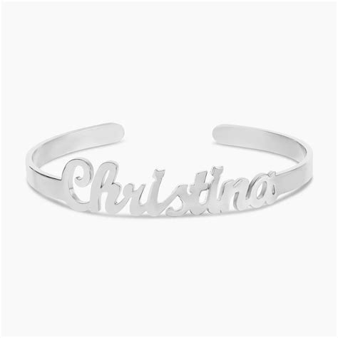 Name Script Bangle Bracelet – Personalized Custom Jewelry | KraftedKey