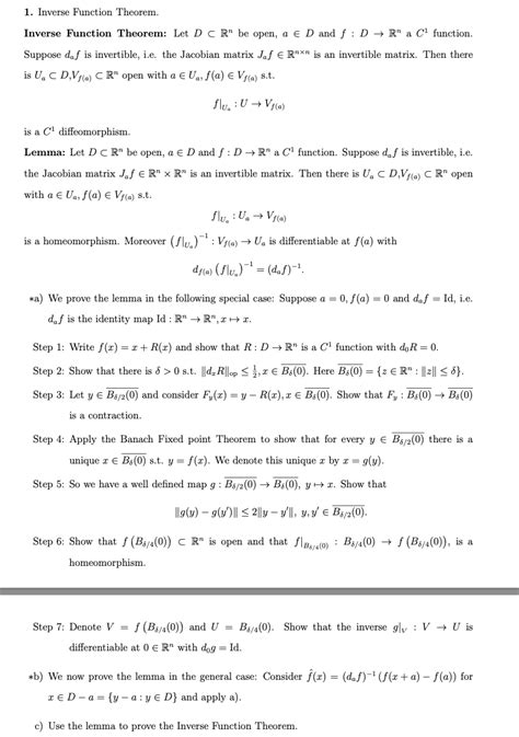 Image result for Inverse Function Theorem Proof