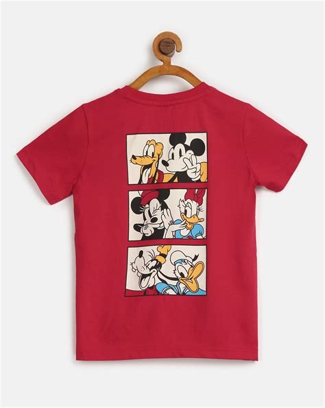 Buy Boys Half Sleeve T-Shirts Disney Design-Red Online at Best Price ...