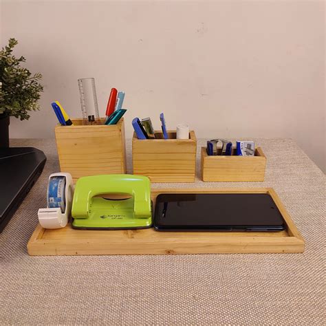 Wooden Desk Organiser 15 — Symplify