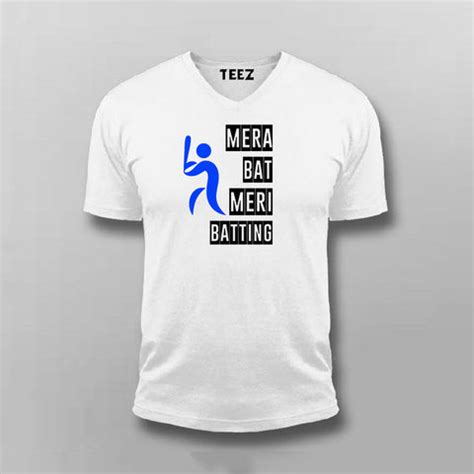 Mera Bat Meri Batting Hindi T-shirt For Men - TEEZ.in