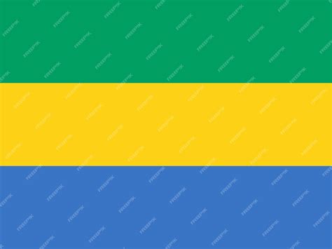 Premium Vector | The national flag of gabon vector illustration with ...