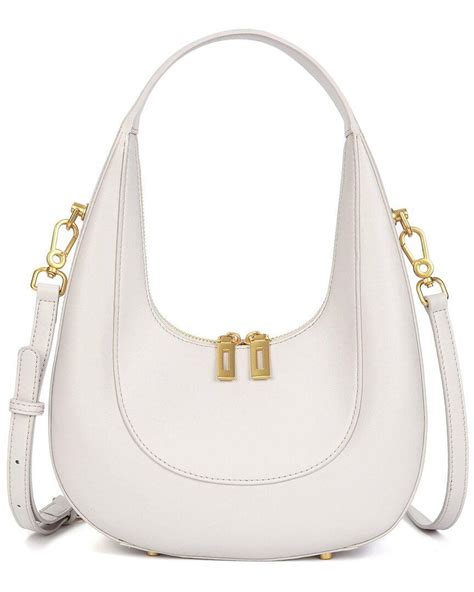 Tiffany & Fred Paris Smooth Leather Hobo Bag in White | Lyst