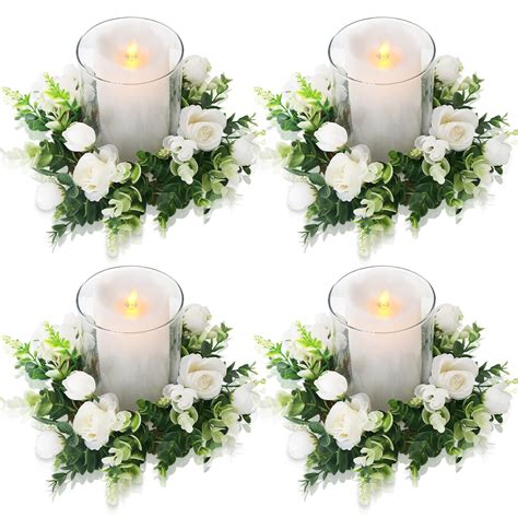 Green Centerpieces With Candles